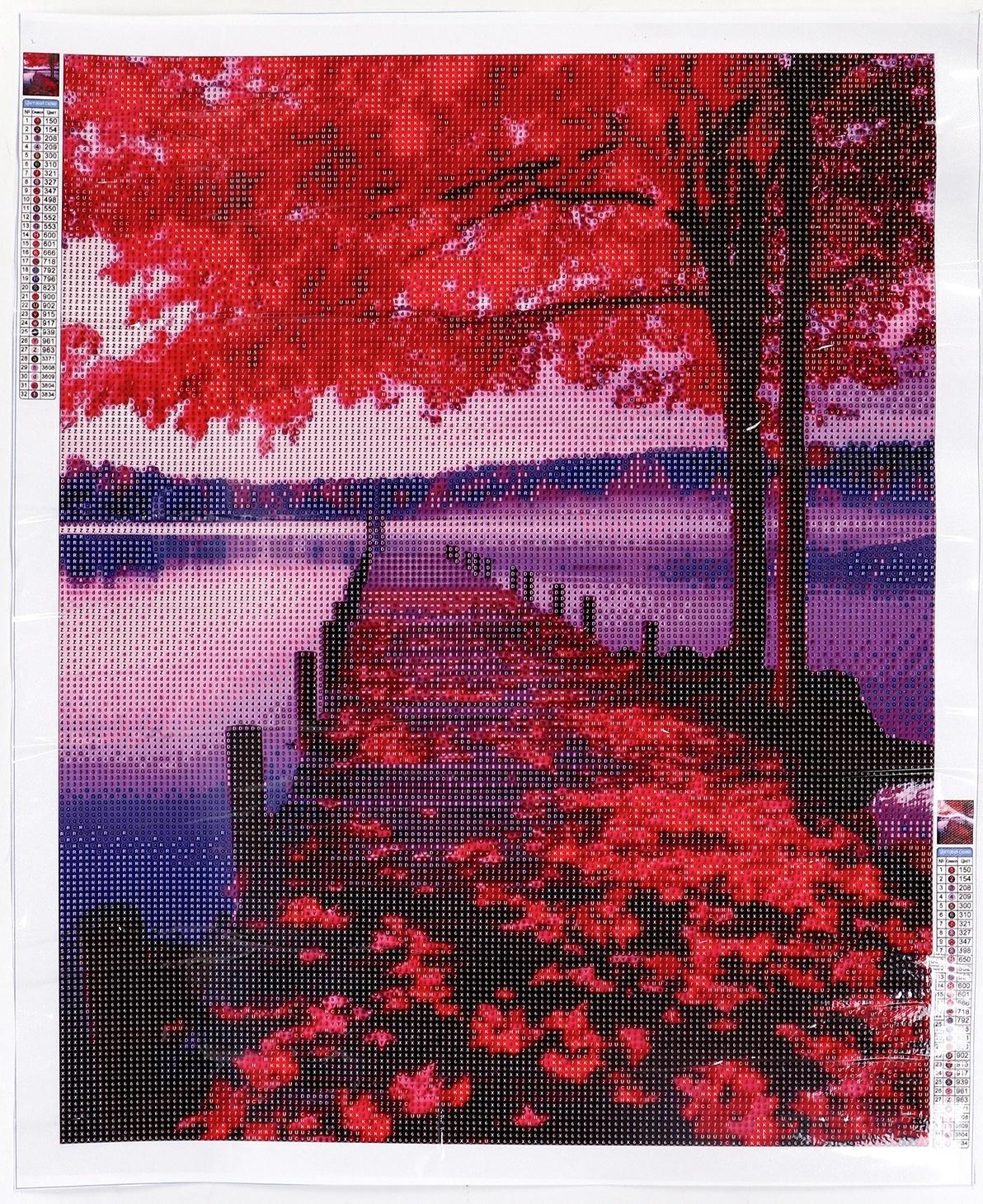 Алмазная мозаика с полным заполнением на холсте «Осень», 40 х 50 см