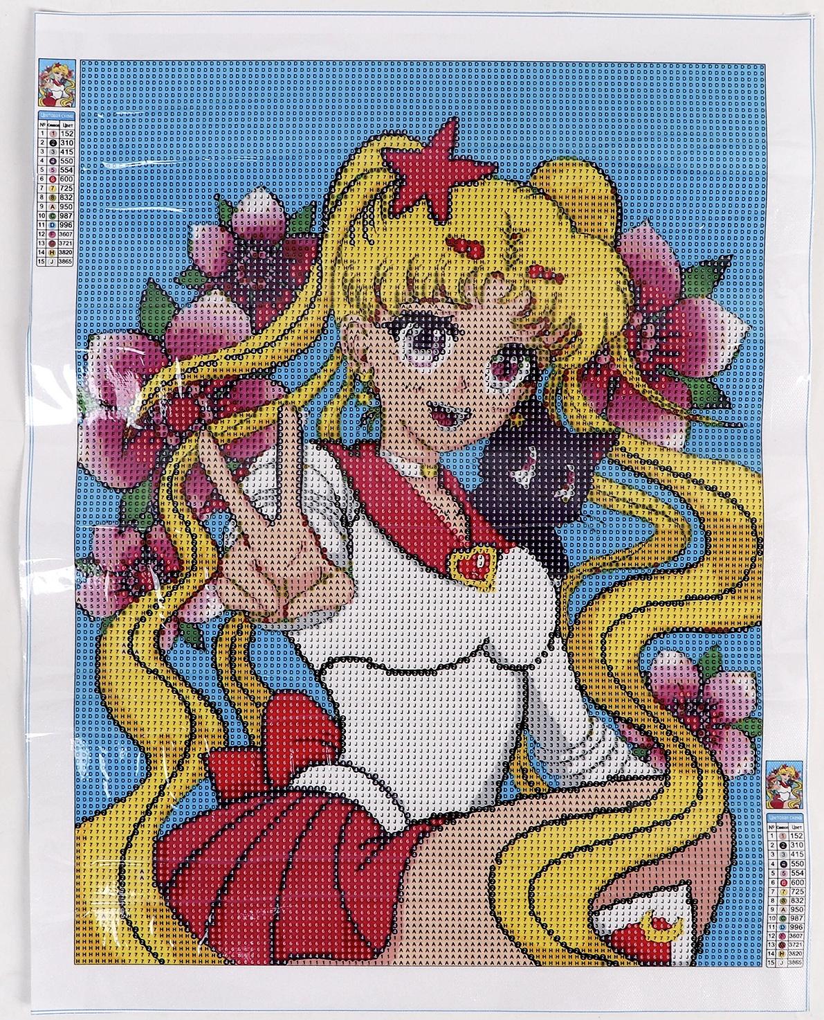 Алмазная мозаика с полным заполнением на холсте «Лунная принцесса», 30 х 40 см