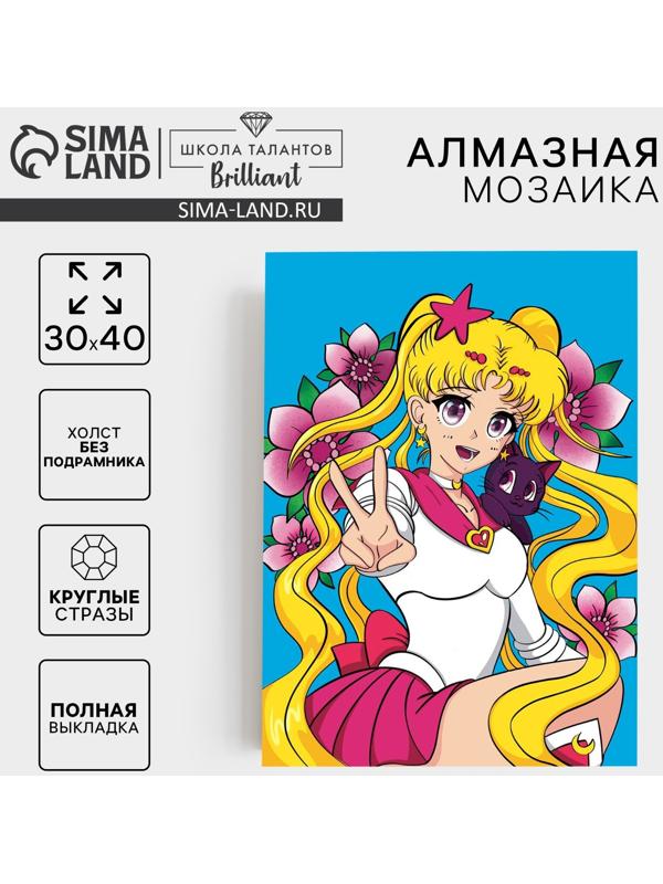 Алмазная мозаика с полным заполнением на холсте «Лунная принцесса», 30 х 40 см