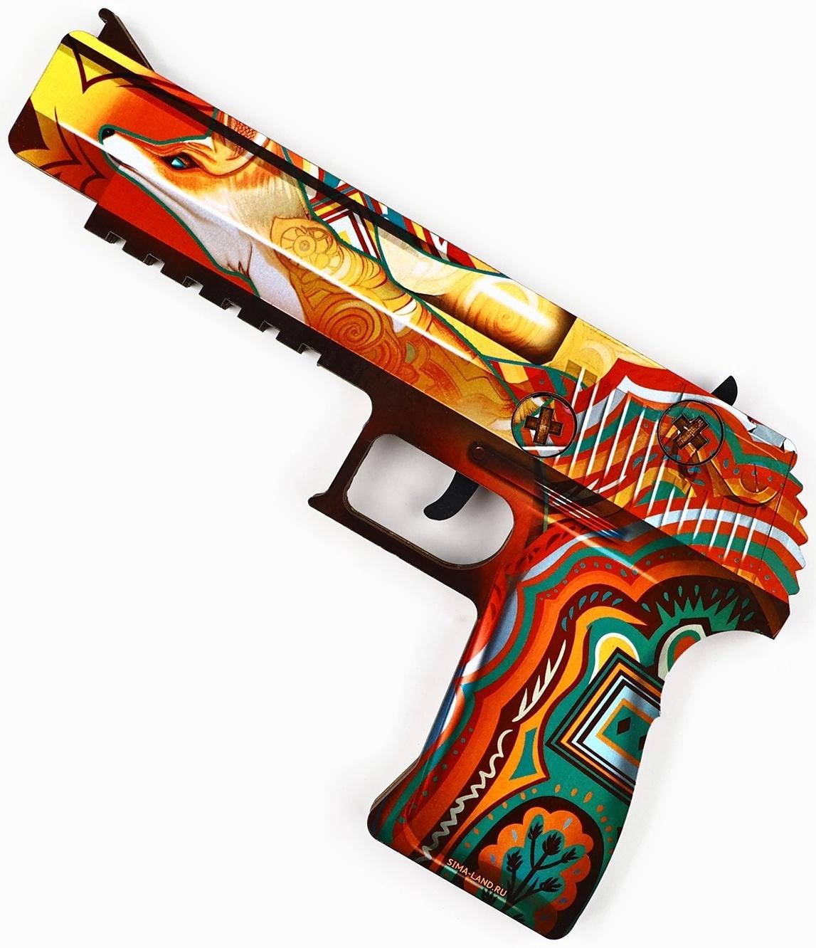 Деревянное оружие, детское сувенирное «Яркий», автомат, пистолет, керамбит, набор 3 шт