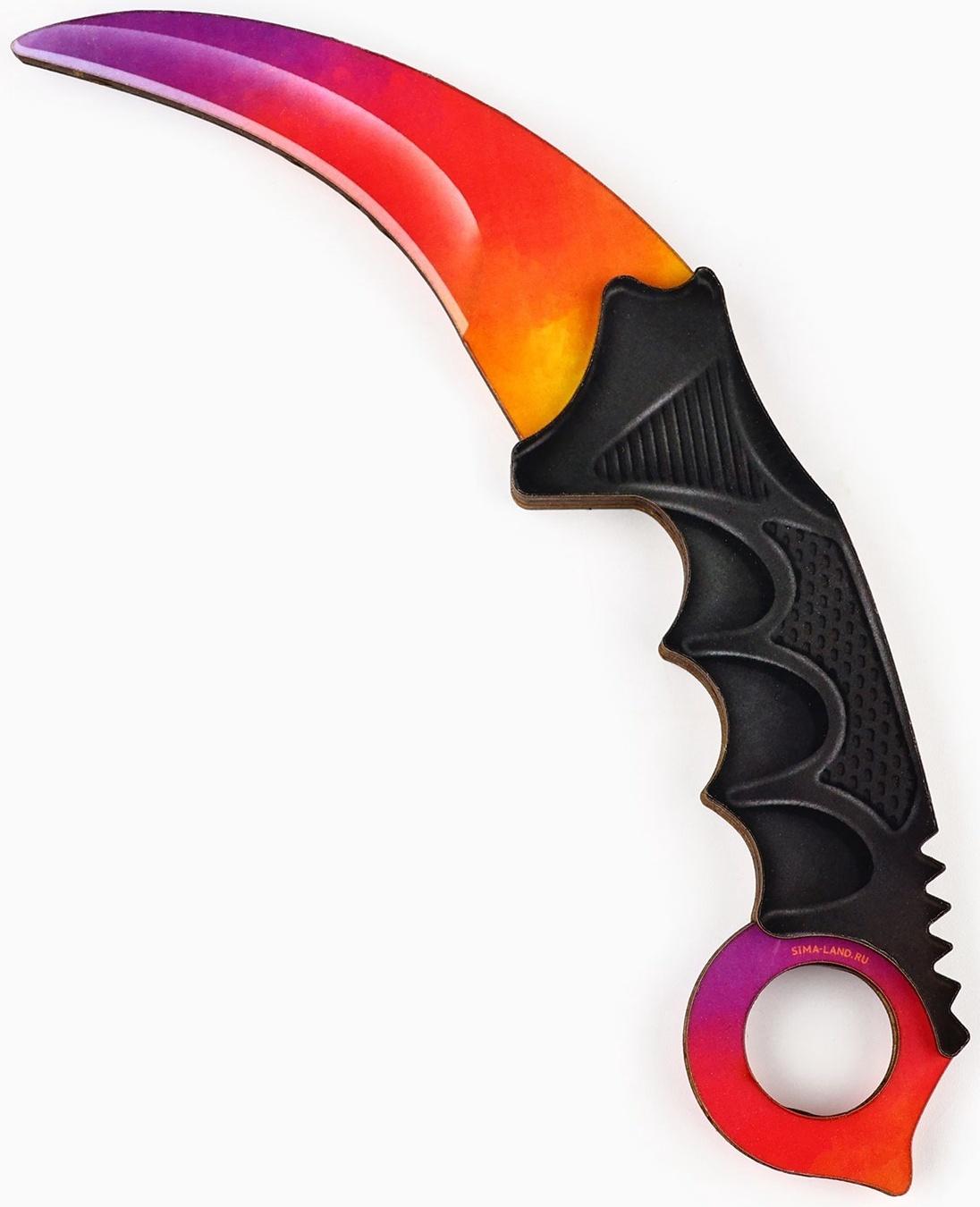 Деревянное оружие, детское сувенирное «Яркий», автомат, пистолет, керамбит, набор 3 шт