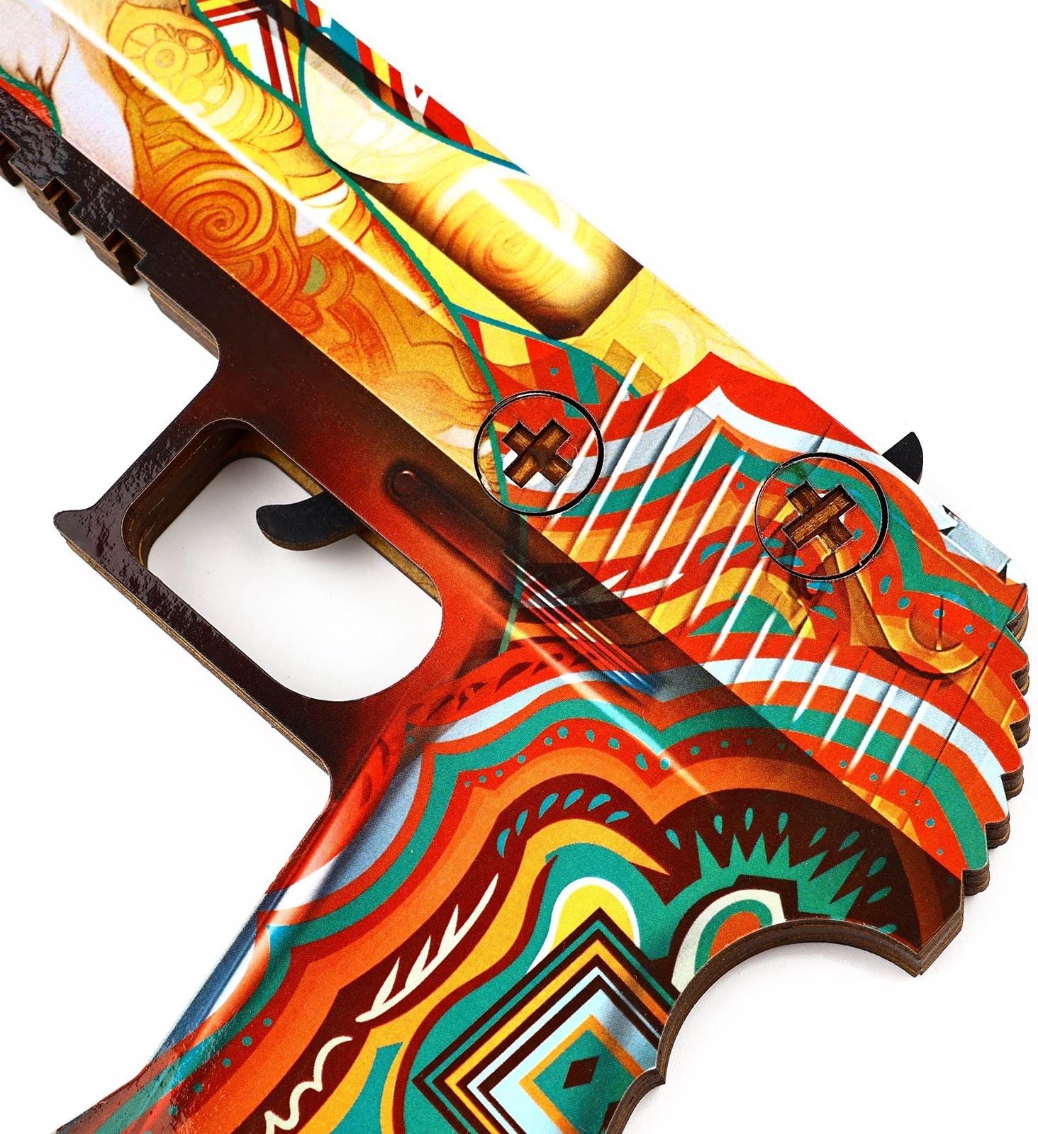 Деревянное оружие, детское сувенирное «Яркий», автомат, пистолет, керамбит, набор 3 шт