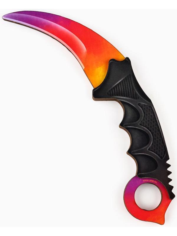 Деревянное оружие, детское сувенирное «Яркий», автомат, пистолет, керамбит, набор 3 шт