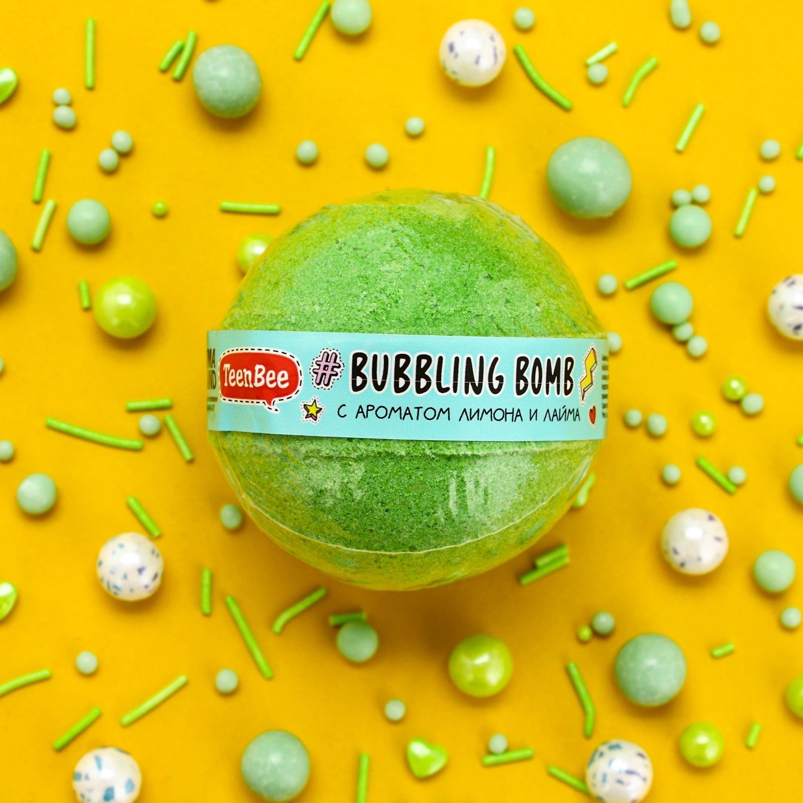 Бомбочка для ванны, 130 г, аромат лимона и лайма, TeenBee