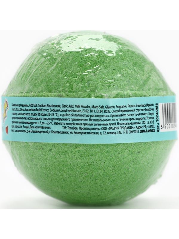 Бомбочка для ванны, 130 г, аромат лимона и лайма, TeenBee