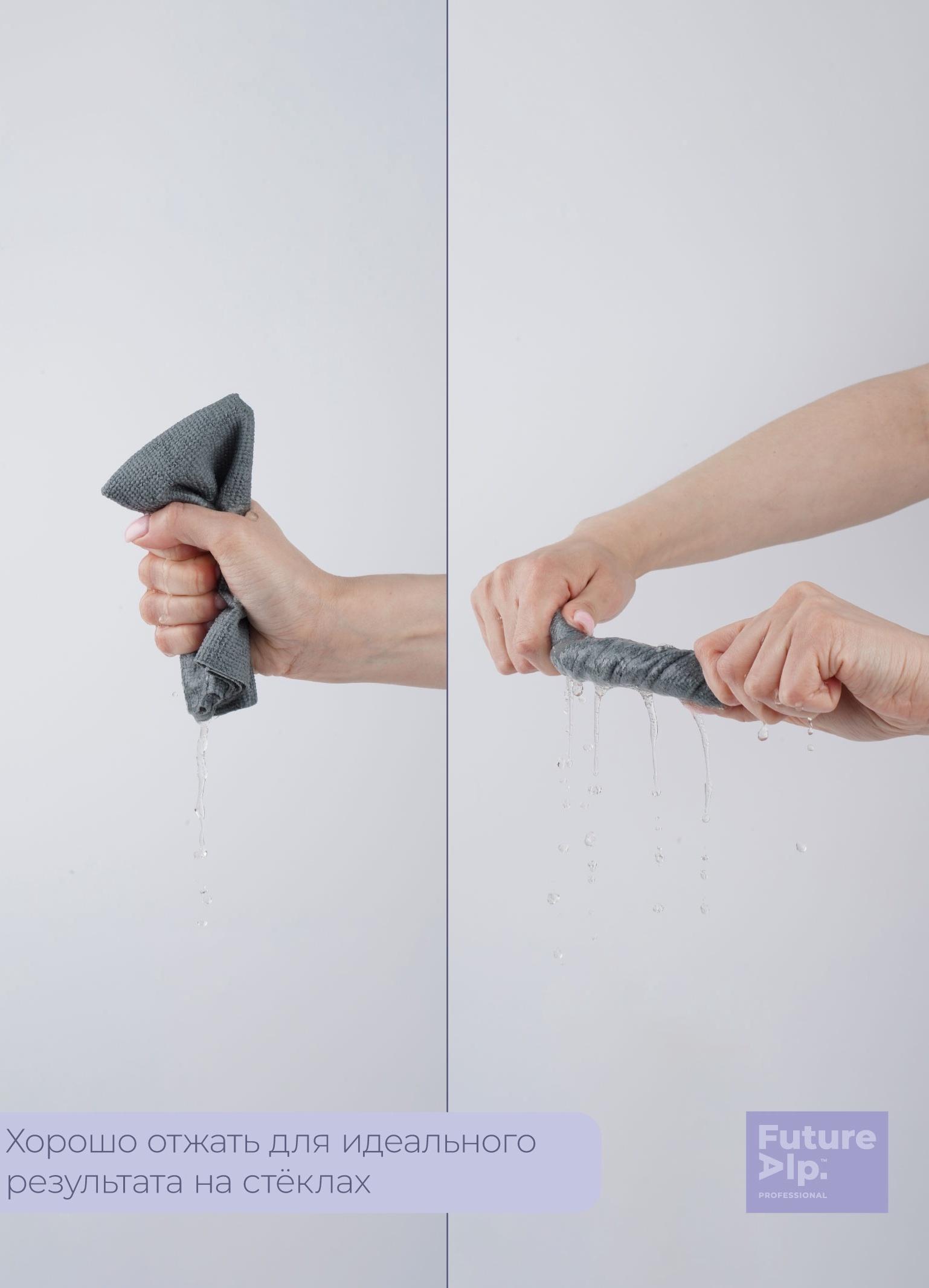 Салфетки для уборки Future Alp Multilayer, 2 шт, микрофибра, ПВА, 30×30 см, серые