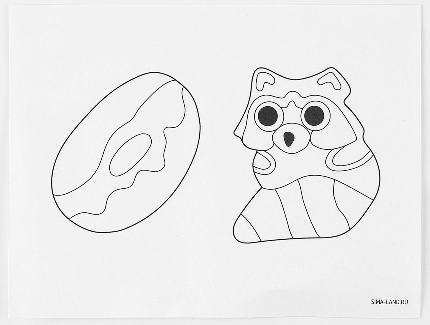 Вышивка бисером. Брошь «Енотик и пончик», набор для творчестваа