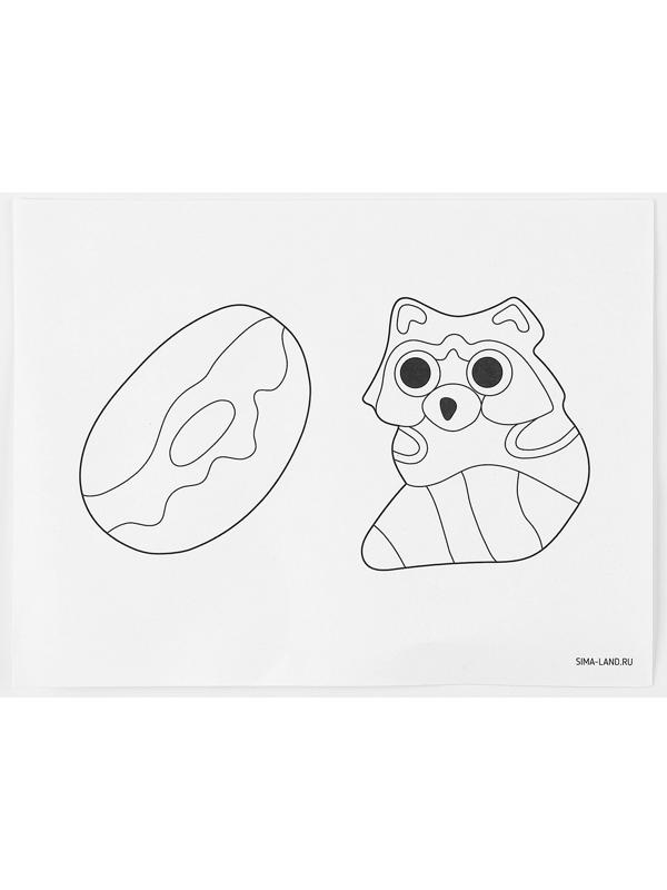 Вышивка бисером. Брошь «Енотик и пончик», набор для творчестваа