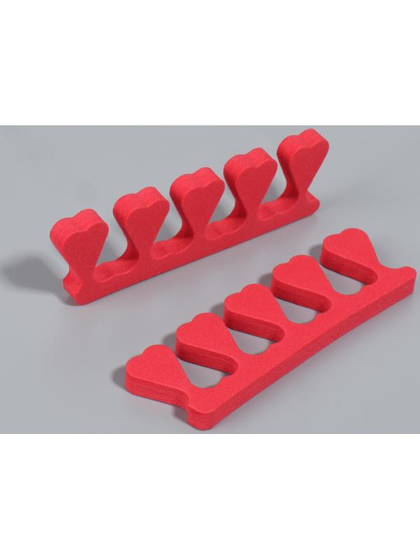 Набор разделителей для пальцев, 100 пар, красные