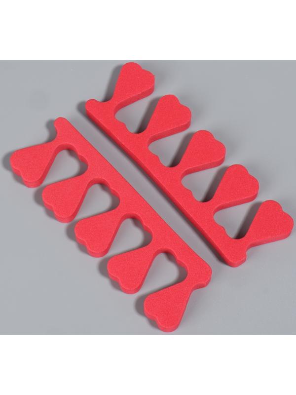 Набор разделителей для пальцев, 100 пар, красные