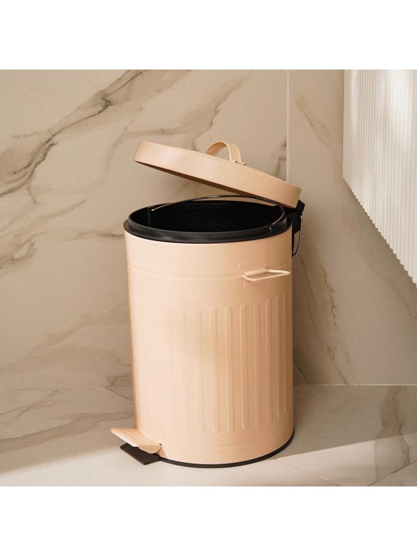 Ведро для мусора SL Home, 5 л, 28×21×31 см, цвет бежевый