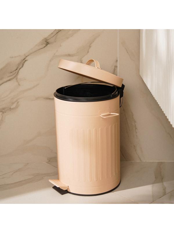 Ведро для мусора SL Home, 12 л, 27×32×43 см, цвет бежевый