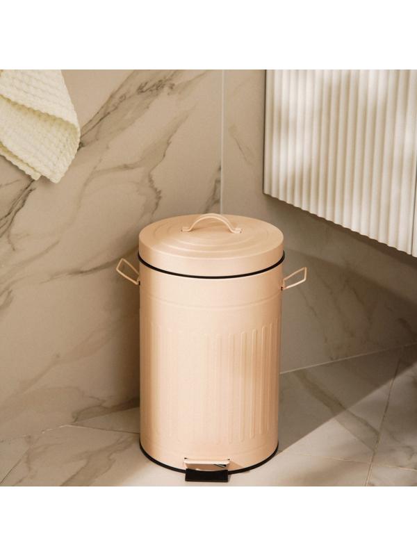 Ведро для мусора SL Home, 12 л, 27×32×43 см, цвет бежевый