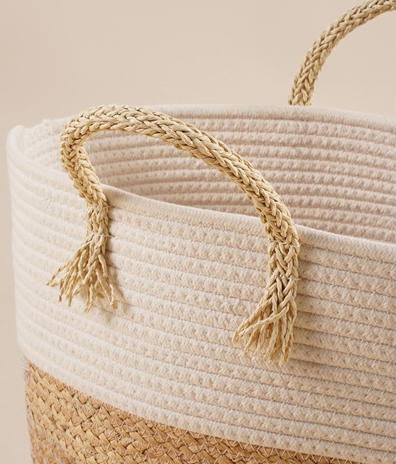 Корзина для белья плетеная круглая SL Home Orden, 35×40 см, хлопок, гиацинт