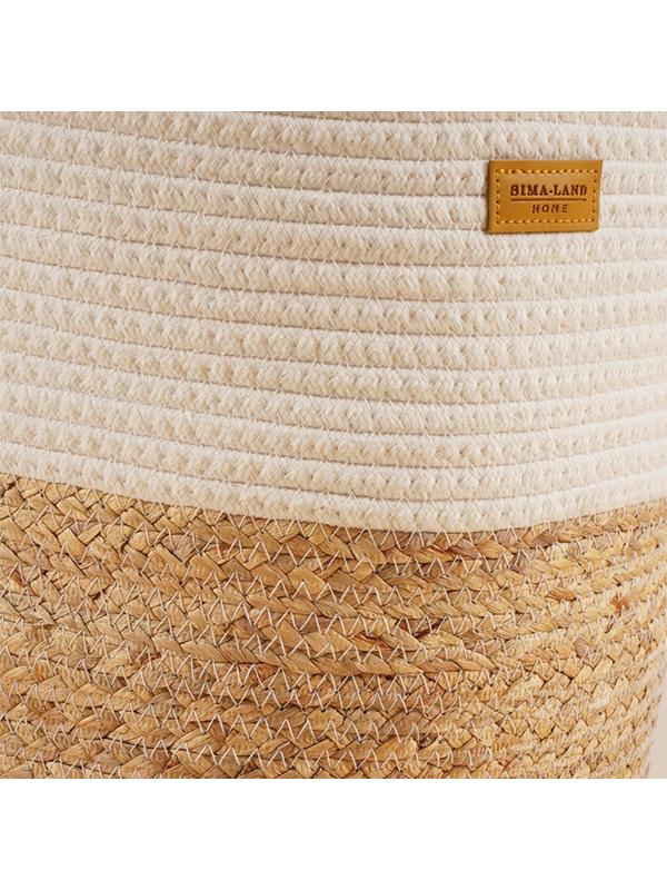 Корзина для белья плетеная круглая SL Home Orden, 35×40 см, хлопок, гиацинт