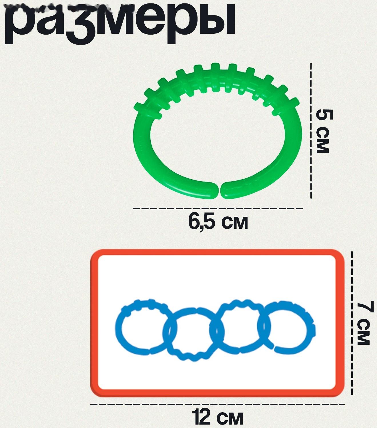 Развивающий набор «Сенсорные колечки», 10 заданий, 3+