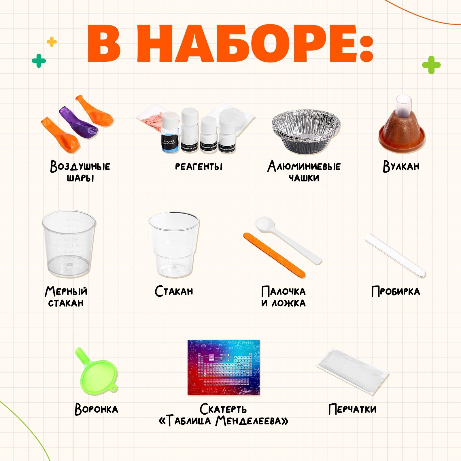 Набор для опытов «Великие учёные: Дмитрий Менделеев», 6 опытов