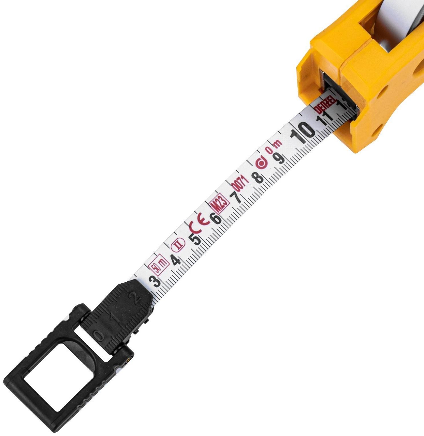 Рулетка геодезическая DENZEL 31492, открытый корпус, металлическая лента, 50 м × 13 мм