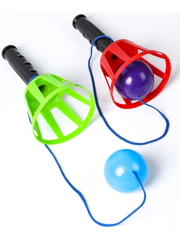 Игра «Поймай мяч», корзинка d=10.5 см, мячик d=7.5 см 2 шт. (набор)