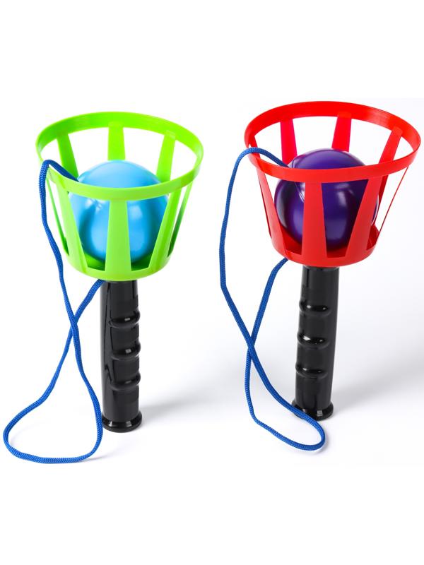 Игра «Поймай мяч», корзинка d=10.5 см, мячик d=7.5 см 2 шт. (набор)