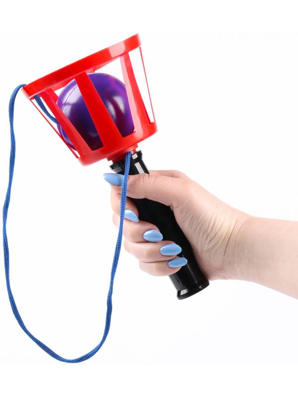 Игра «Поймай мяч», корзинка d=10.5 см, мячик d=7.5 см 2 шт. (набор)