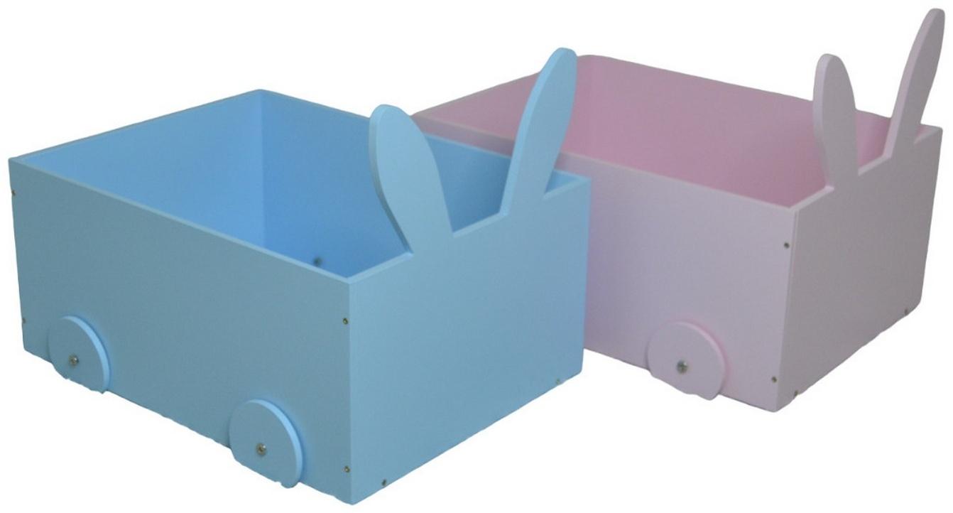 Контейнер - сундук «Зайчик», голубой