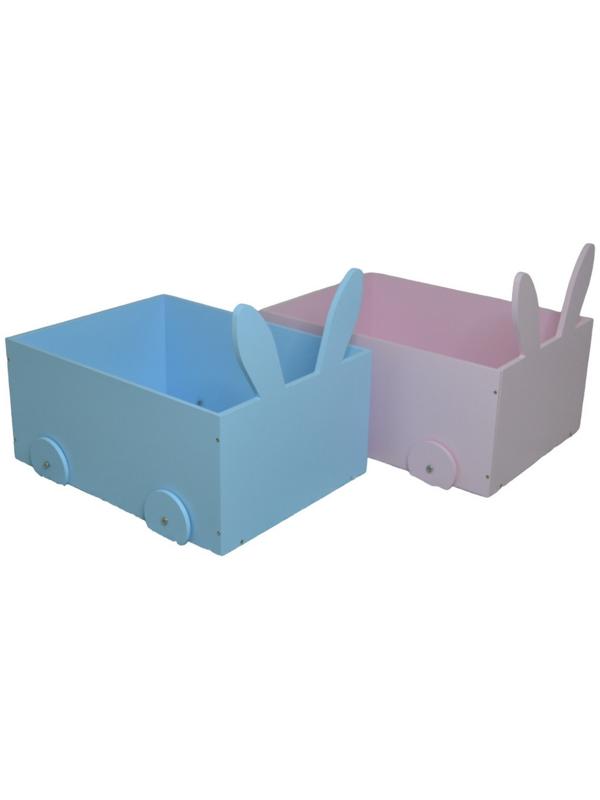 Контейнер - сундук «Зайчик», голубой