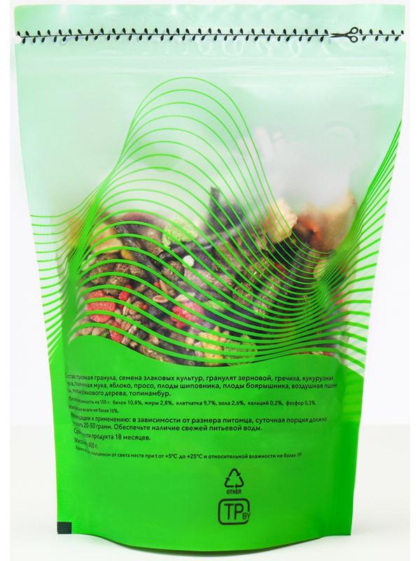 Smile King корм для шиншиллы, дой-пак пакет 400г