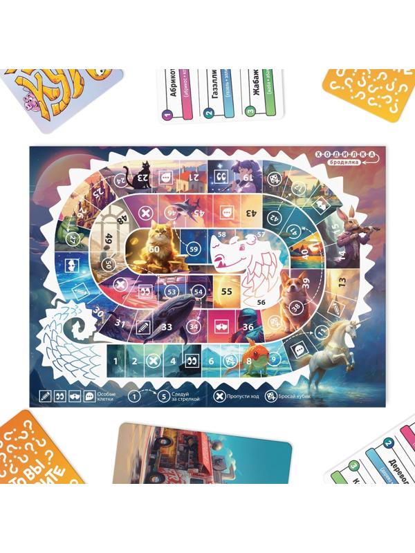Настольная игра 3 в 1 «Что вы говорите? Дримикум. Ходилка-бродилка», 160 карт, 36 жетона, 6 фишек, 4 загубника, 7+