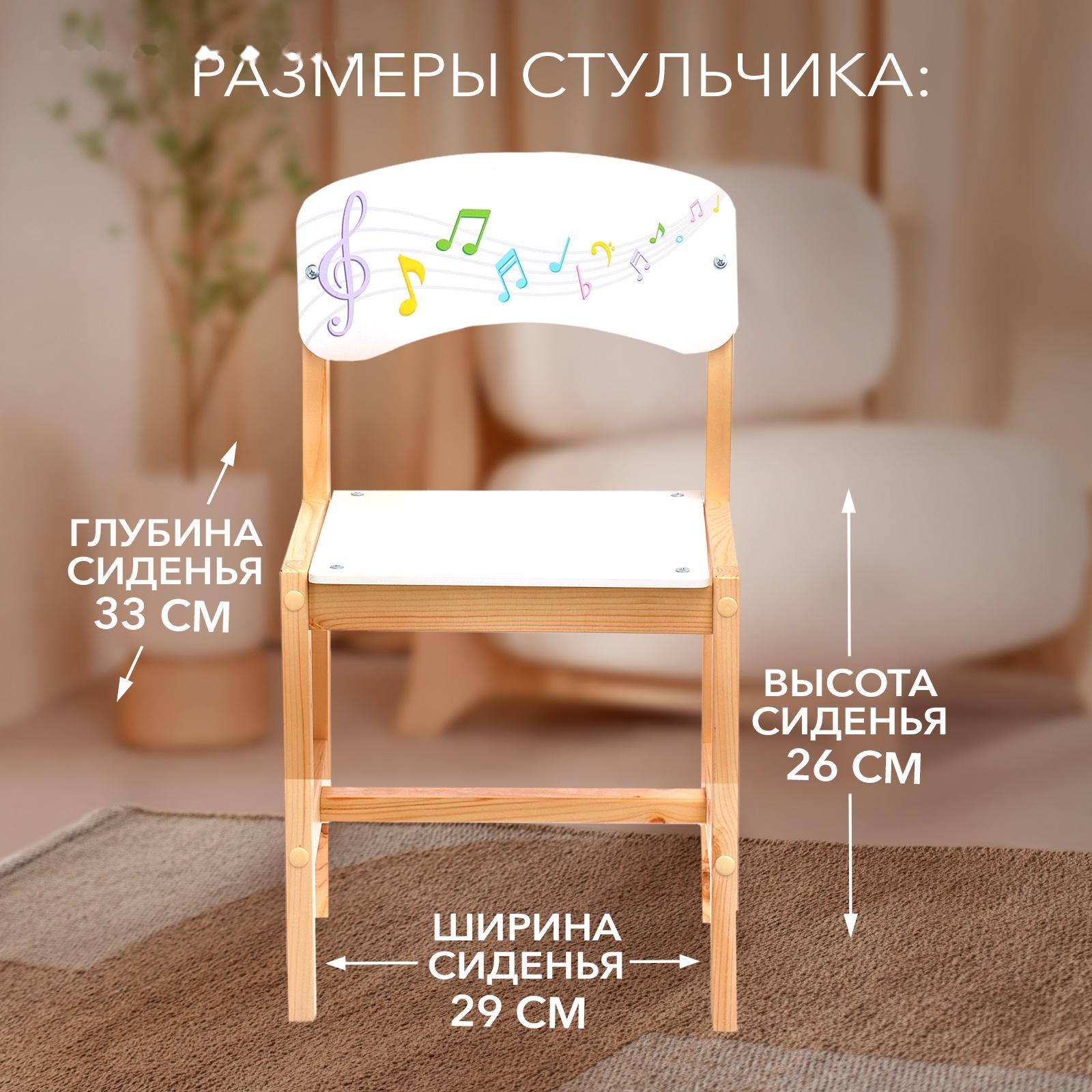 Стул деревянный регулируемый «Яркие нотки», (1-3)