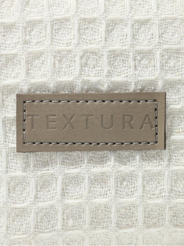 Косметичка женская на молнии TEXTURA, объёмная, большая, мягкая, вафельная текстура, белая