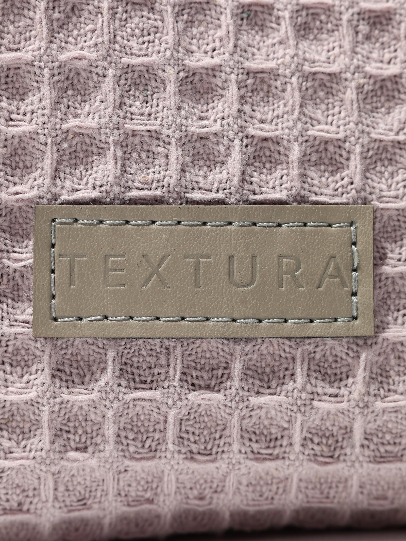 Косметичка женская на молнии TEXTURA, объёмная, средняя, мягкая, вафельная текстура, пыльно-розовая