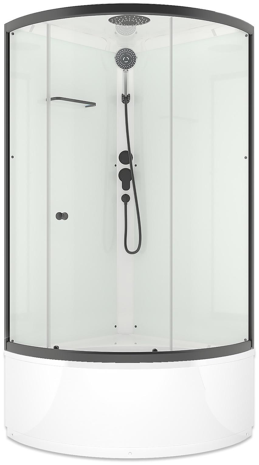 Душевая кабина Domani-Spa Simple 99 high, поддон 45 см, белые стенки, 90×90 см