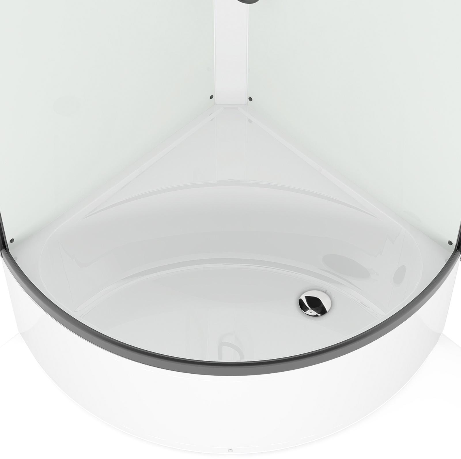 Душевая кабина Domani-Spa Simple 99 high, поддон 45 см, белые стенки, 90×90 см