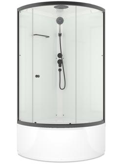 Душевая кабина Domani-Spa Simple 99 high, поддон 45 см, белые стенки, 90×90 см