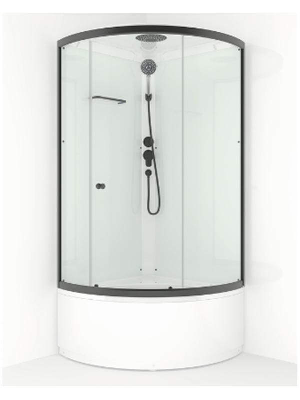 Душевая кабина Domani-Spa Simple 99 high, поддон 45 см, белые стенки, 90×90 см