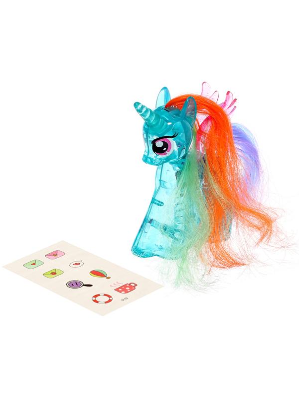 Игрушка-сюрприз «Сверкающий пони» со светом и татуировками, МИКС