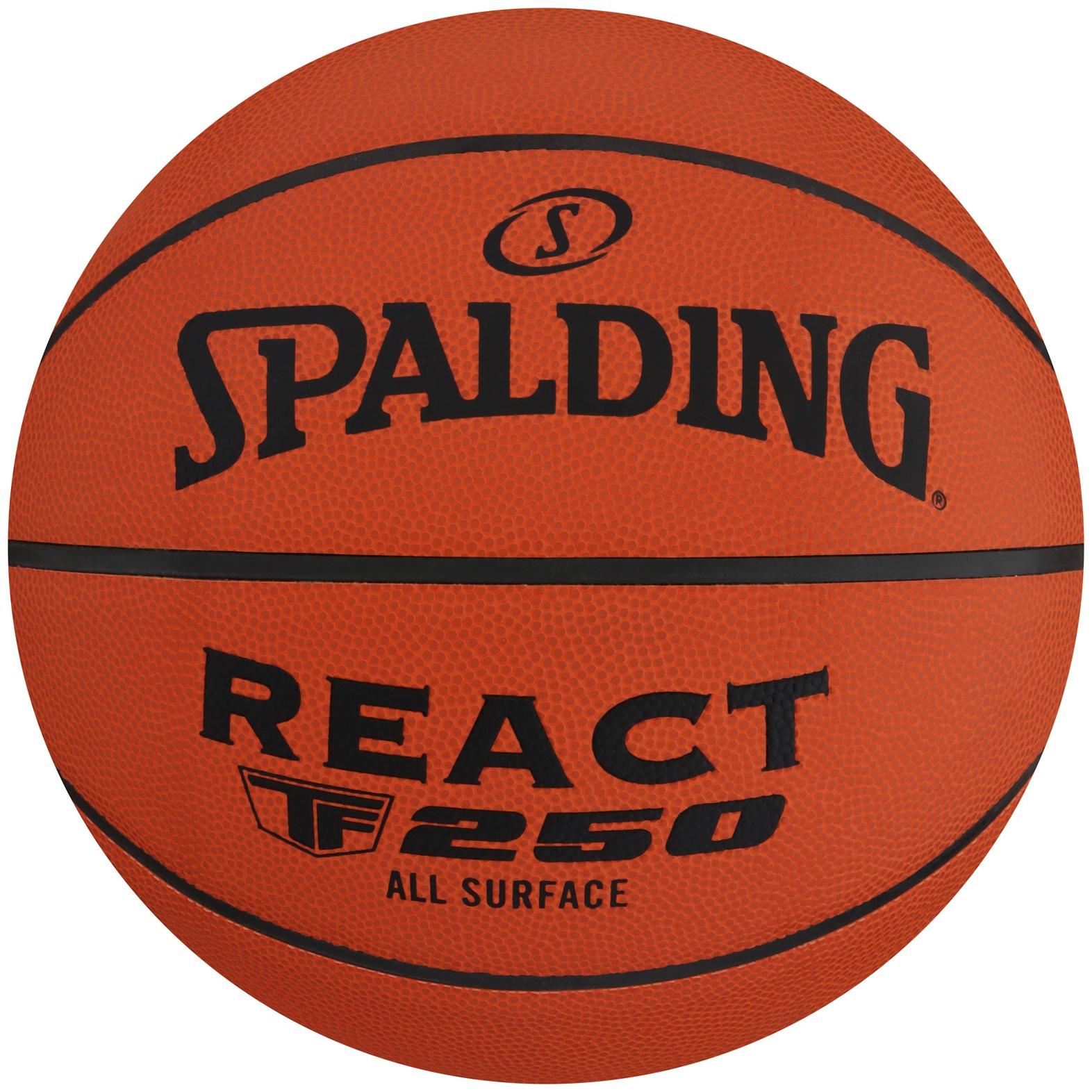 Баскетбольный мяч SPALDING TF-250 React, 76802z, клееный, р. 6, композит