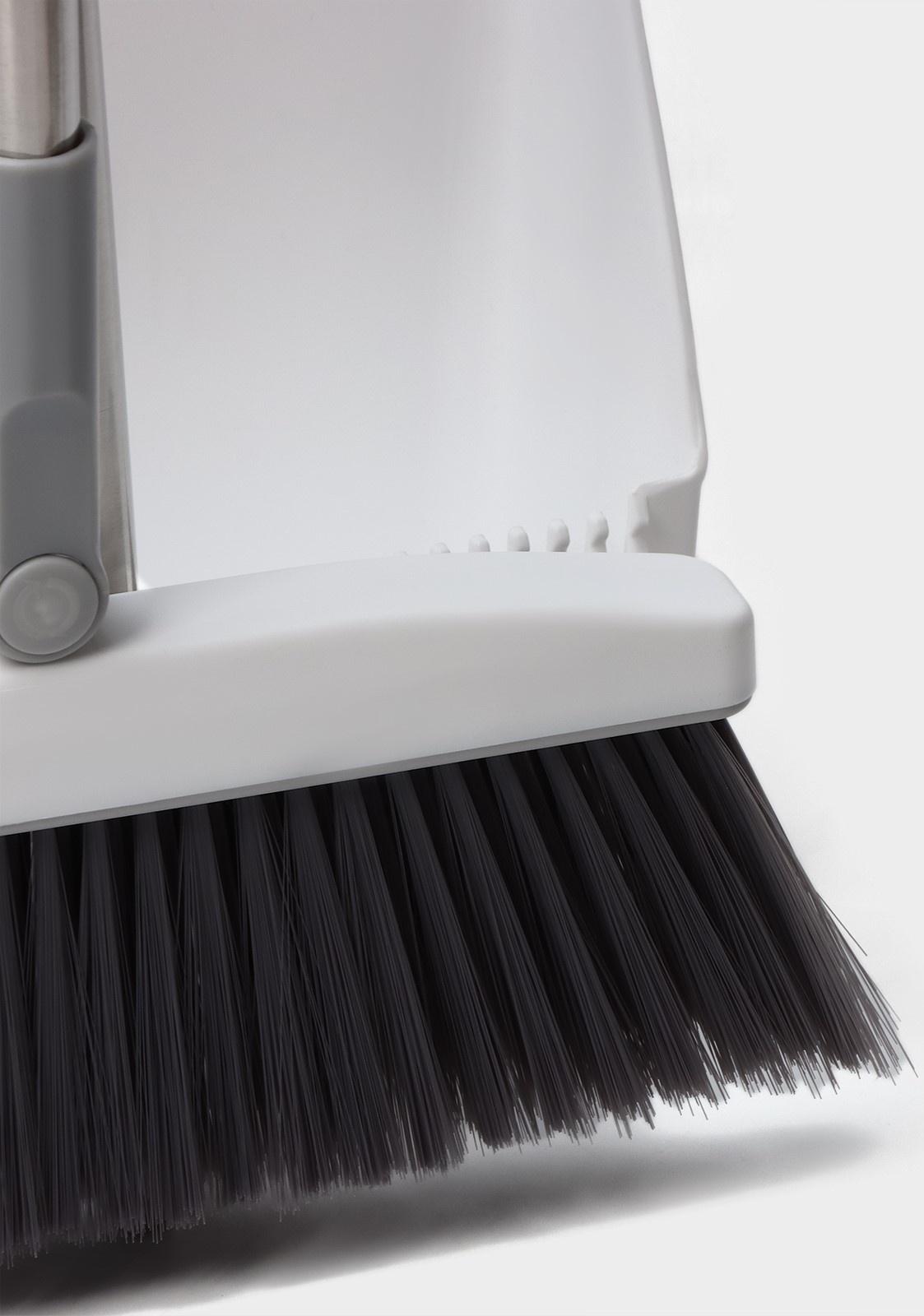 Щётка для пола Raccoon, 2 предмета: совок 27×25×88 см, щётка 26×94 см, белая