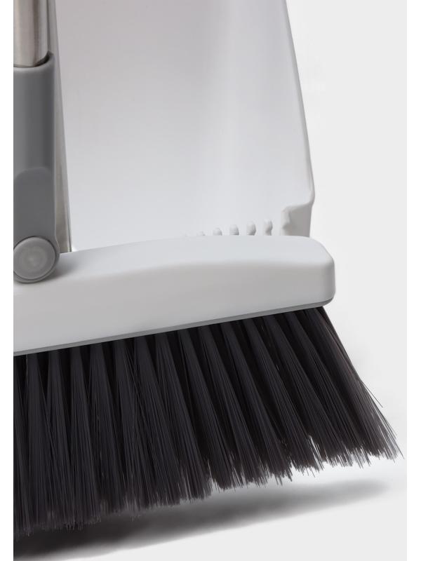 Щётка для пола Raccoon, 2 предмета: совок 27×25×88 см, щётка 26×94 см, белая