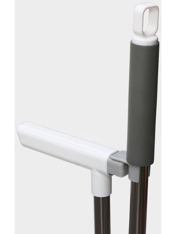 Щётка для пола Raccoon, 2 предмета: совок 27×25×88 см, щётка 26×94 см, белая