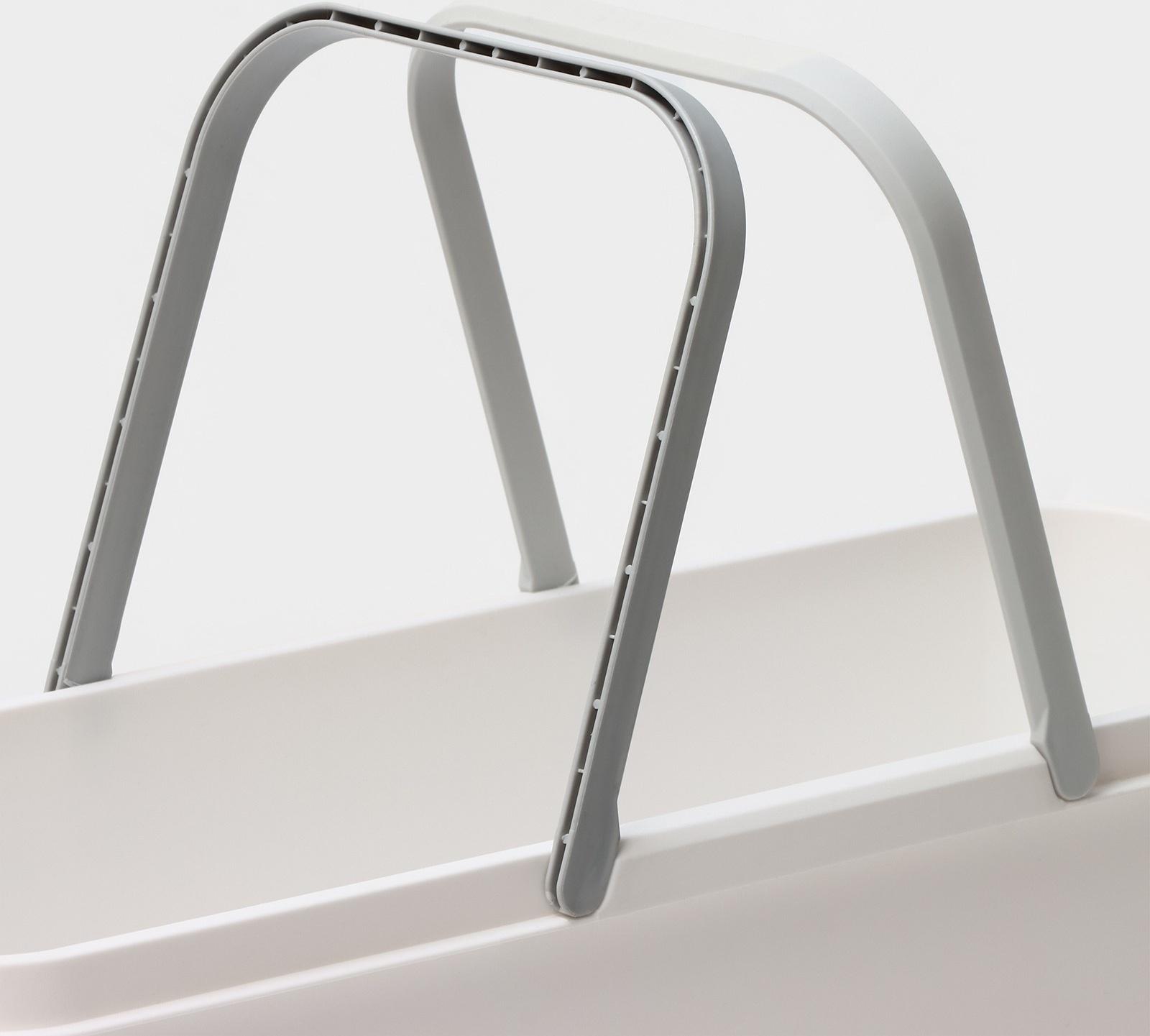 Ведро для уборки Raccoon, 20 л, 59,5×22×19 см, дно 55×17 см, цвет белый