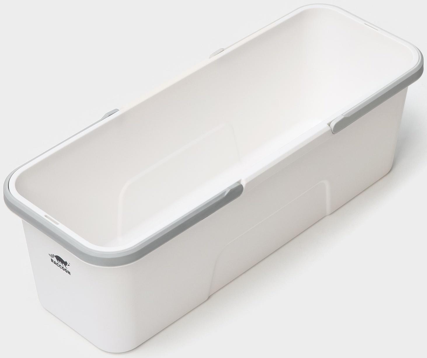 Ведро для уборки Raccoon, 20 л, 59,5×22×19 см, дно 55×17 см, цвет белый