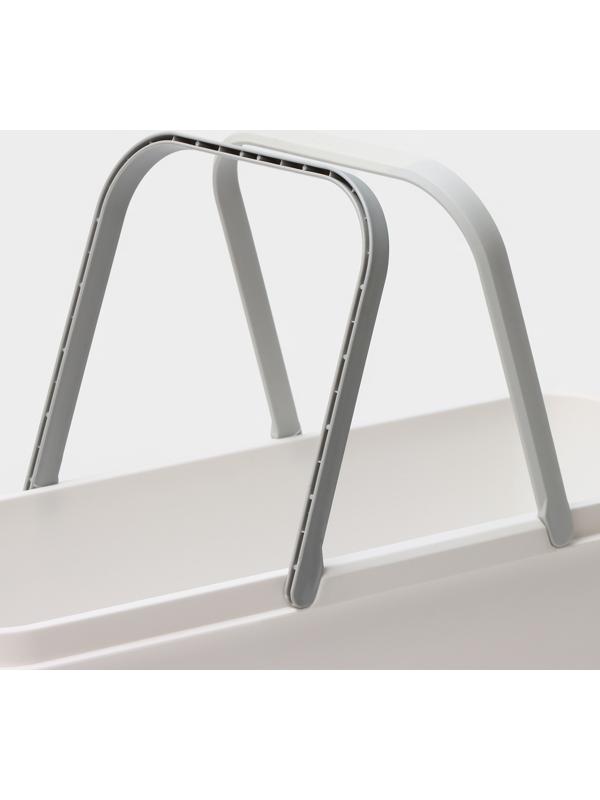 Ведро для уборки Raccoon, 20 л, 59,5×22×19 см, дно 55×17 см, цвет белый