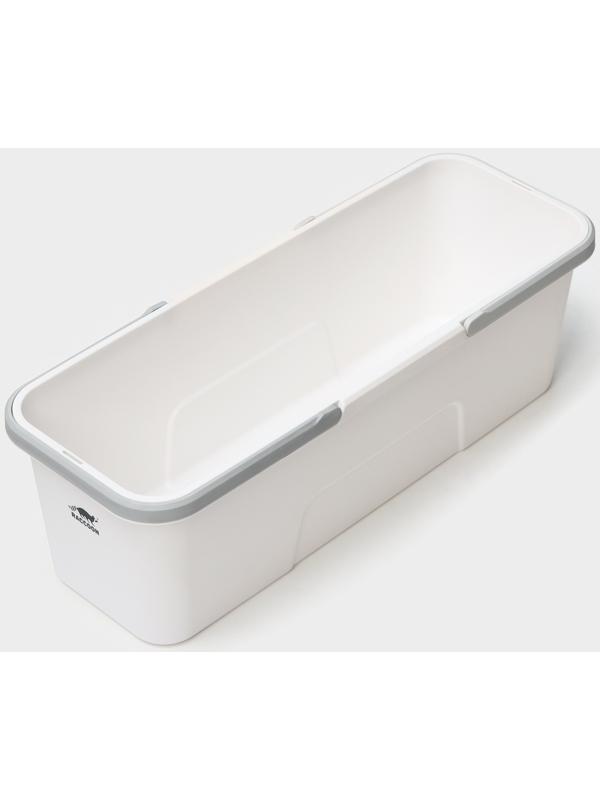 Ведро для уборки Raccoon, 20 л, 59,5×22×19 см, дно 55×17 см, цвет белый