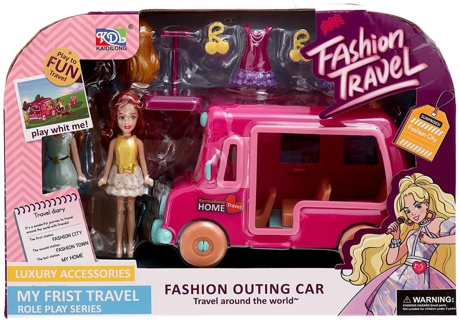 Игровой набор «Модное путешествие»: трейлер для путешествий, аксессуары, куклы, МИКС