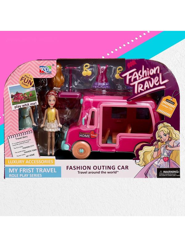 Игровой набор «Модное путешествие»: трейлер для путешествий, аксессуары, куклы, МИКС