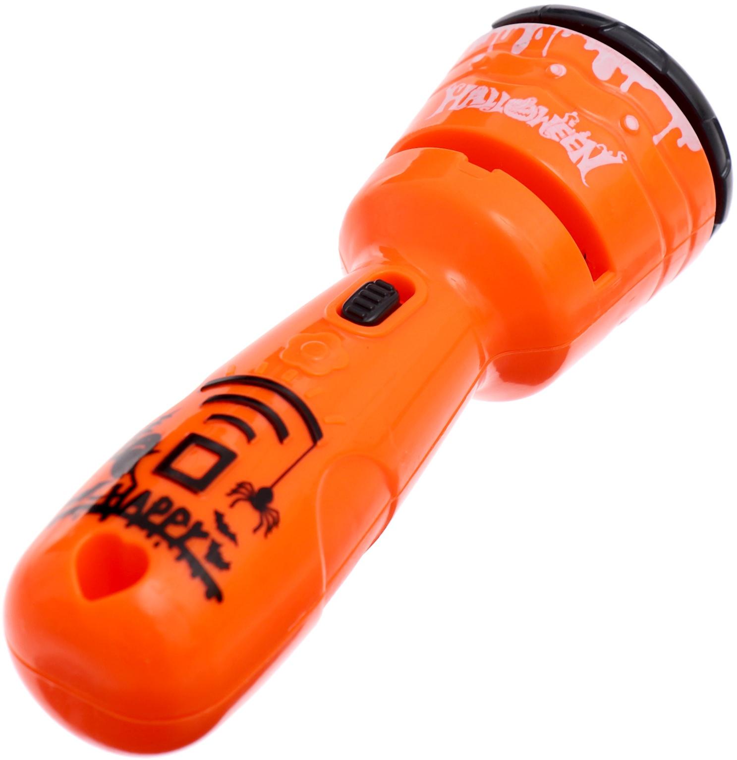 Проектор-фонарик «Страшные истории», 3 слайда, 24 картинки, цвет оранжевый