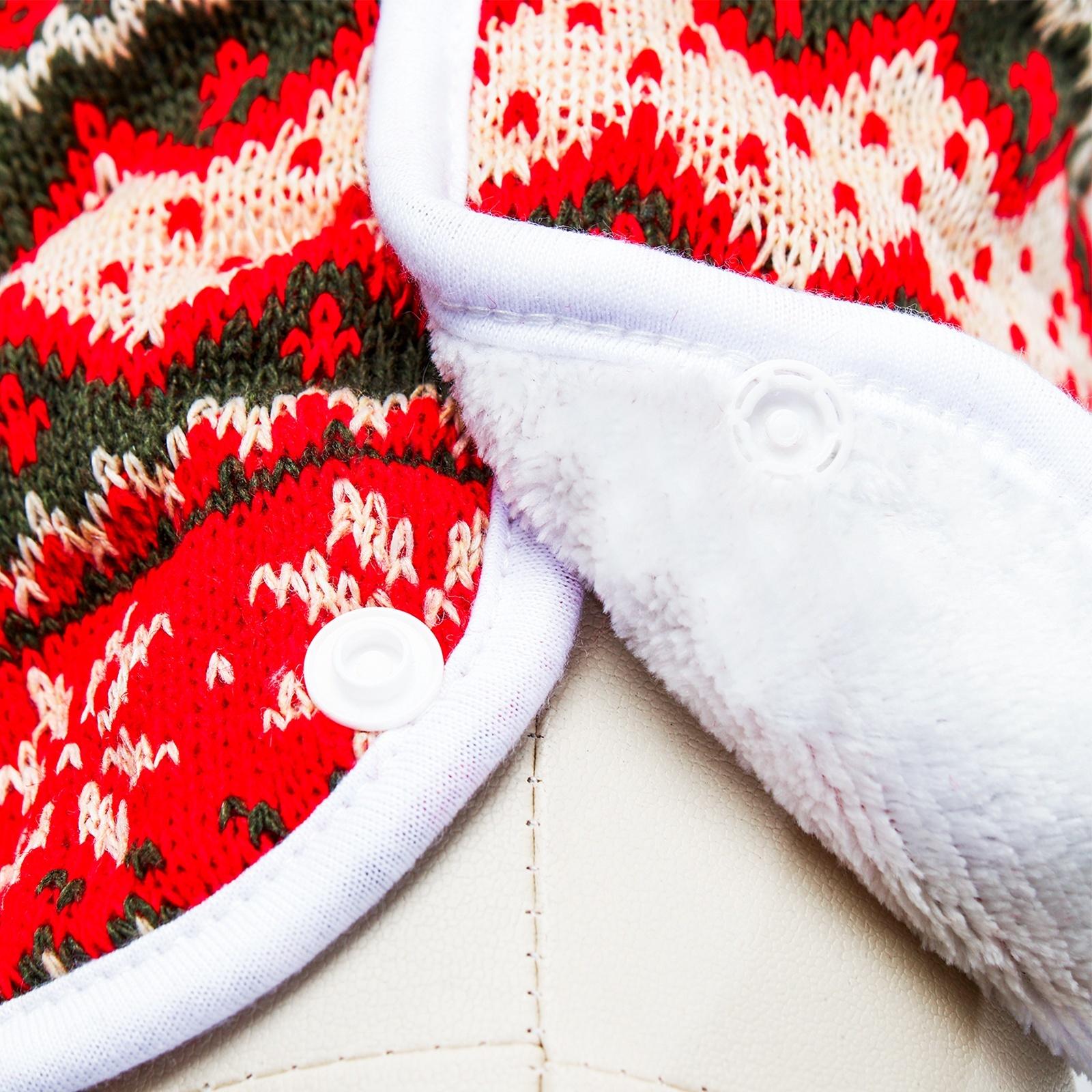 Кардиган с мишкой для собак, новогодний, размер M