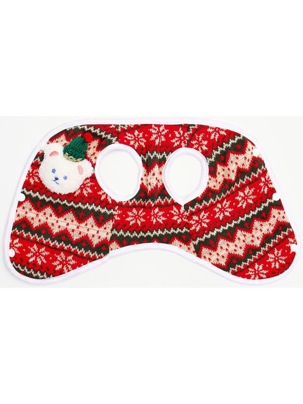 Кардиган с мишкой для собак, новогодний, размер M